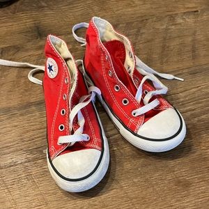 Red high top converse
